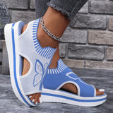 Weaving Casual Flat Sandals Women 2024 New Breathable One-Legged Butterfly Style Fish Mouth Sandals