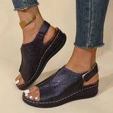 Thick Bottom Slope And Dew Sandals Women 2024 New Color After The Magic Stickroman Sandals