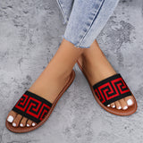 Flat-Bottomed Casual Slippers Women's New Simple Fashion Wearing Beach Fish Mouth Shoes