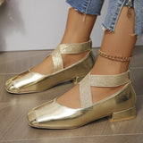 Dance Single Shoes 2024 New French Retro Fashion Square Head With Mary Jane Shoes