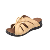 Bow Flat Bottom Slope And Slippers 2024 New Solid Color Rocking Line Hollow Fish Mouth Slippers
